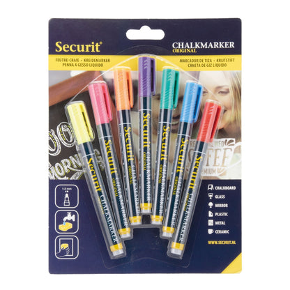Securit® Kreidemarker, 1 - 2mm, 7er - Set, Farbig - Kreidemarker - Speedjust Schweiz