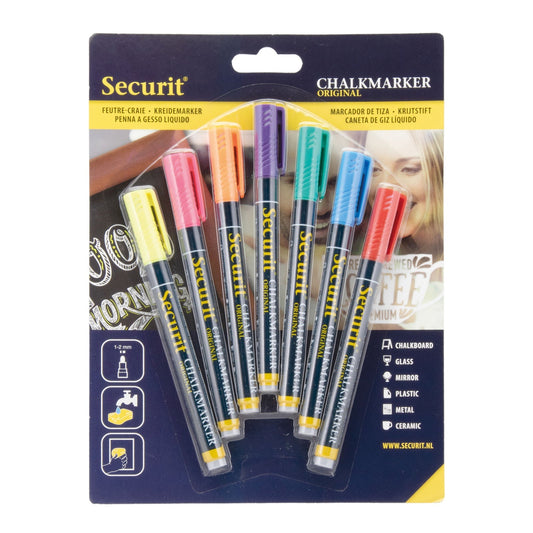 Securit® Kreidemarker, 1 - 2mm, 7er - Set, Farbig - Kreidemarker - Speedjust Schweiz