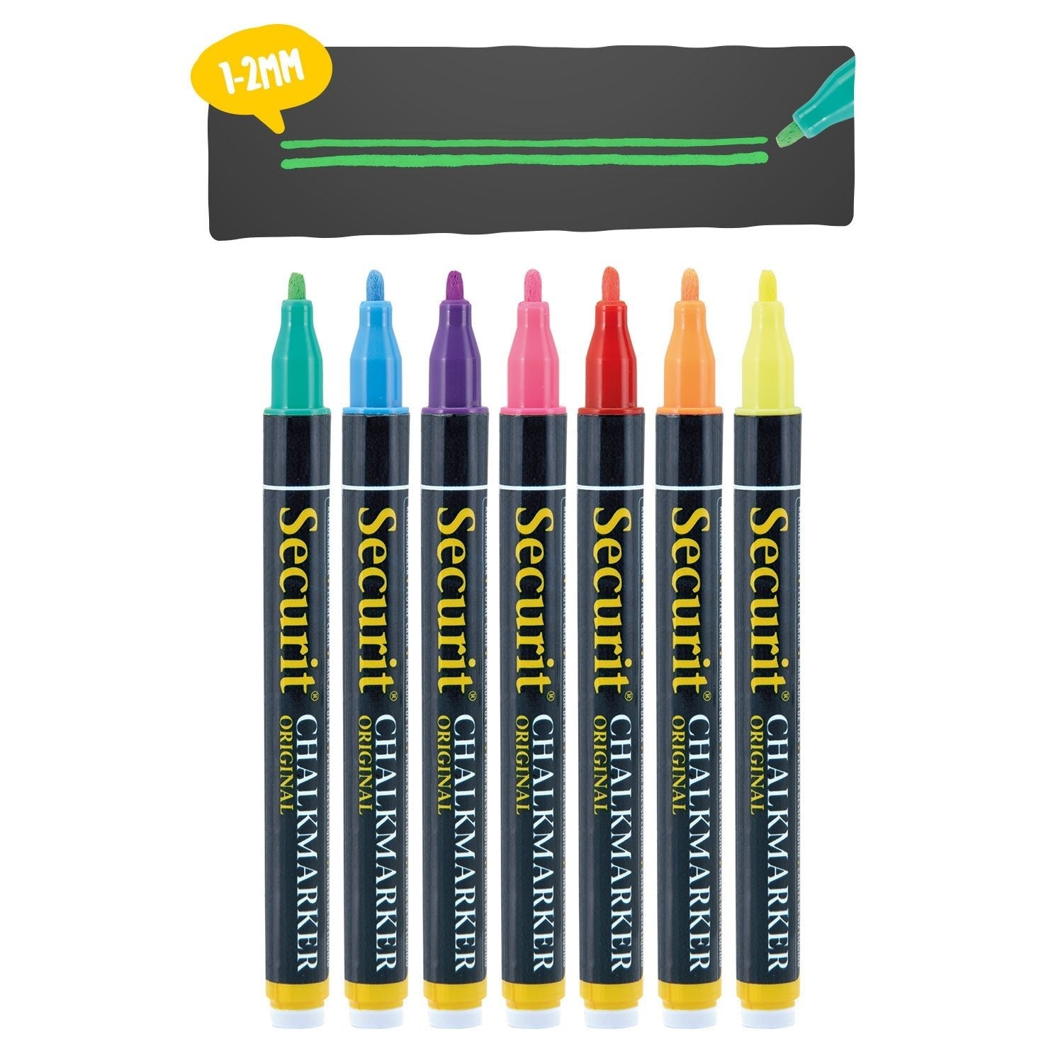 Securit® Kreidemarker, 1 - 2mm, 7er - Set, Farbig - Kreidemarker - Speedjust Schweiz