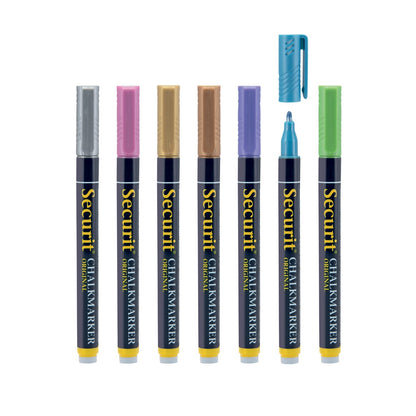 Securit® Kreidemarker, 1 - 2mm, 7er - Set, Metallisch - Kreidemarker - Speedjust Schweiz