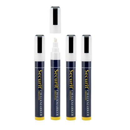 Securit® Kreidemarker, 2 - 6mm, 4er - Set, Weiss - Kreidemarker - Speedjust Schweiz