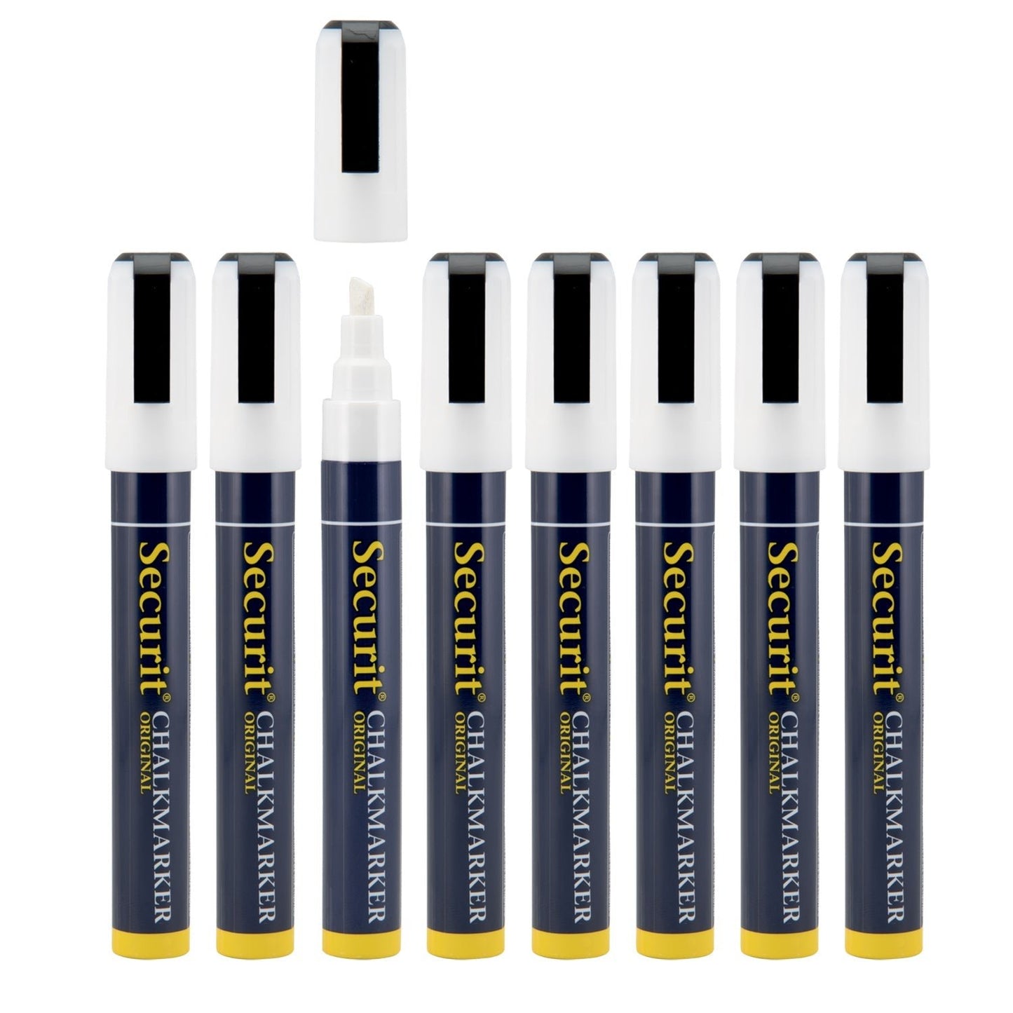 Securit® Kreidemarker, 2 - 6mm, 8er - Set, Weiss - Kreidemarker - Speedjust Schweiz