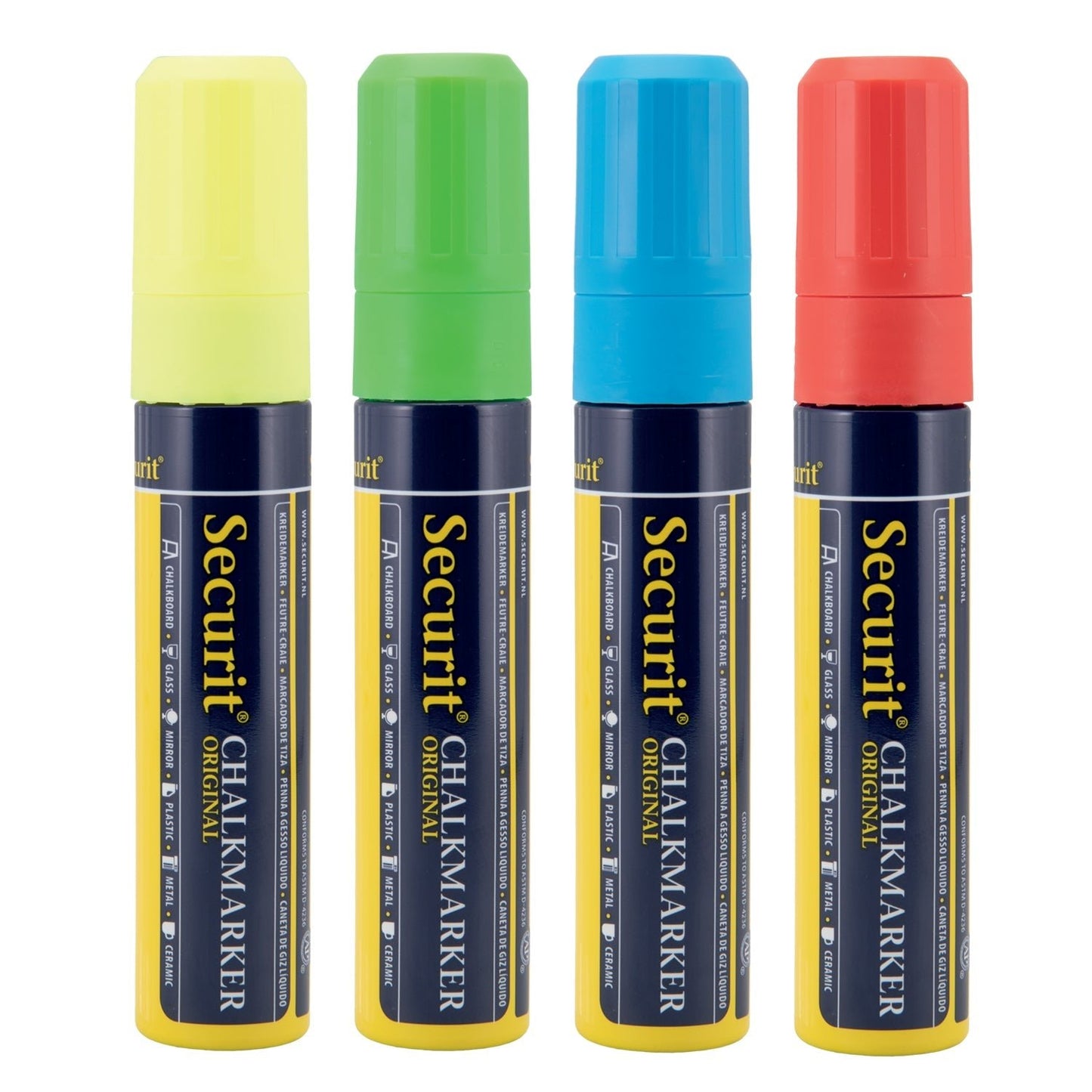 Securit® Kreidemarker, 7 - 15mm, 4er - Set, Farbig - Kreidemarker - Speedjust Schweiz