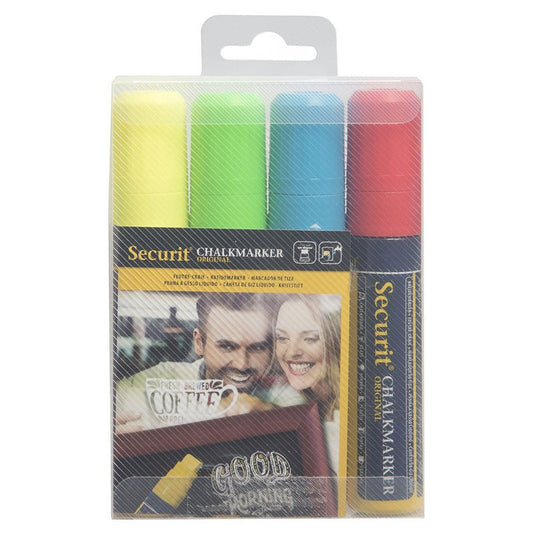 Securit® Kreidemarker, 7 - 15mm, 4er - Set, Farbig - Kreidemarker - Speedjust Schweiz