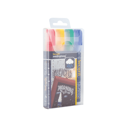 Securit® Kreidemarker Wasserfest, 2 - 6mm, 4er - Set, Farbig - Kreidemarker - Speedjust Schweiz