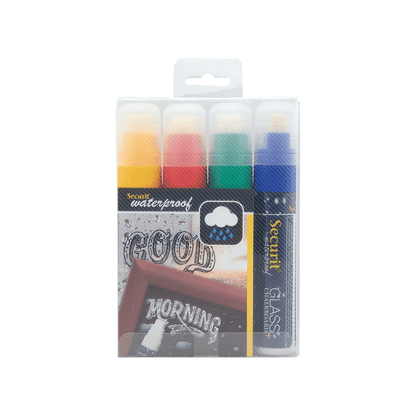 Securit® Kreidemarker Wasserfest, 7 - 15mm, 4er - Set, Farbig - Kreidemarker - Speedjust Schweiz