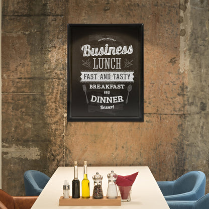 Securit® Wandkreidetafel, Holzrahmen Schwarz, 70x90cm, Outdoor