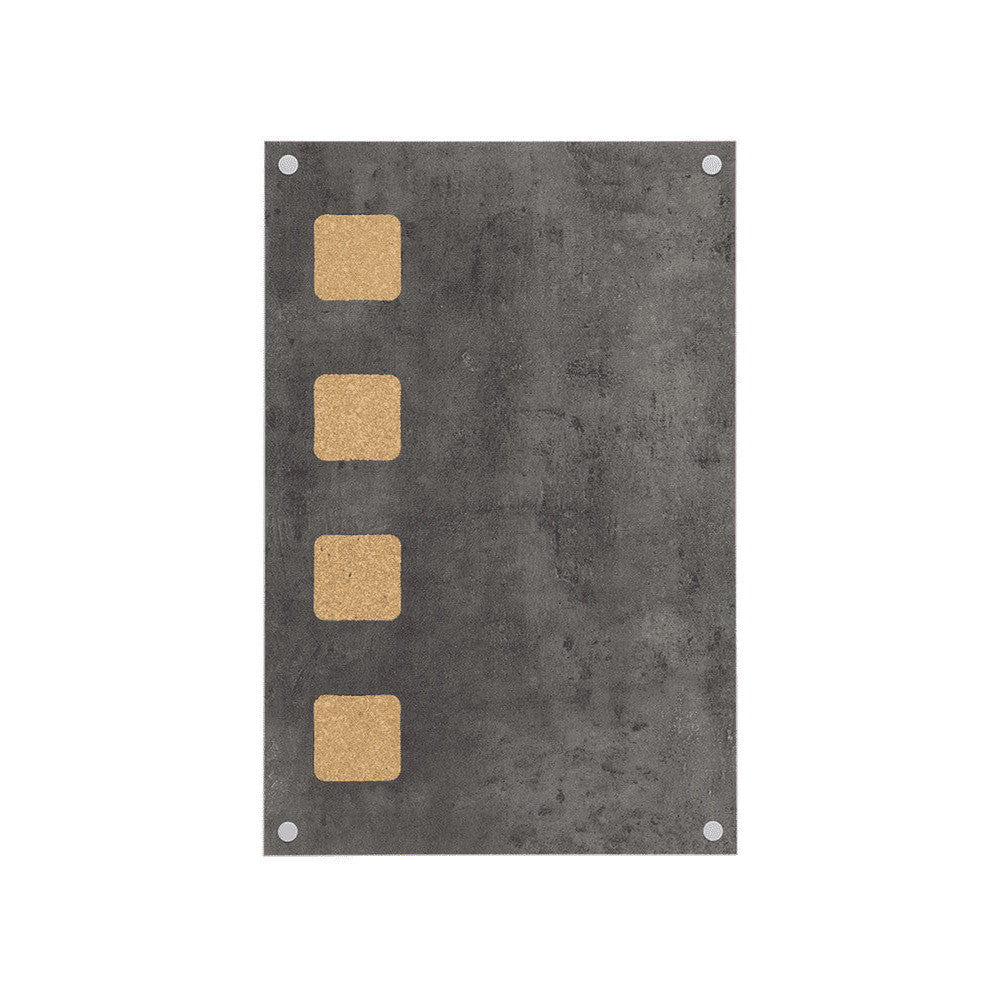Securit®, Kreidetafel ohne Rahmen, Betonoptik mit Korkeinsätzen, 38x58cm - Wandtafel - Speedjust Schweiz