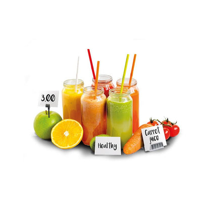 Securit® Kreidetafel TAGs A8 Weiss, inkl. 1 Securit® Kreidestift, 4 Spikes und 4 transparenten Haltern, 20er Set - Tischaufsteller / Tags - Speedjust Schweiz