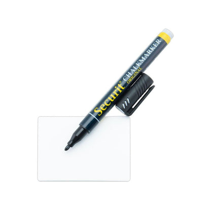 Securit® Kreidetafel TAGs A8 Weiss, inkl. 1 Securit® Kreidestift, 4 Spikes und 4 transparenten Haltern, 20er Set - Tischaufsteller / Tags - Speedjust Schweiz