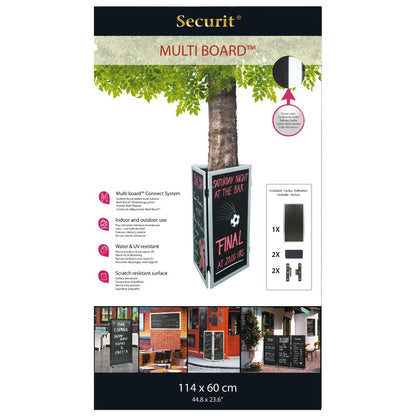 Securit® Multiboard Kreidetafel mit Holzrahmen, Weiss, 115x60cm, Outdoor - Kundenstopper - Speedjust Schweiz