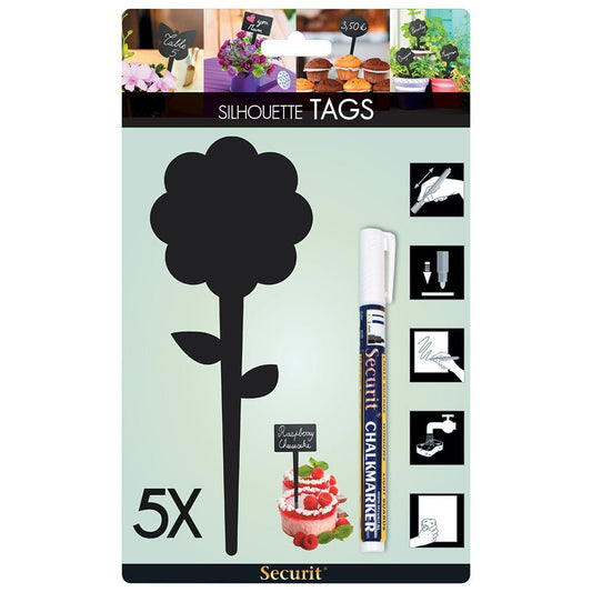 Securit® Silhouette TAG's "Blume" - Tischaufsteller / Tags - Speedjust Schweiz