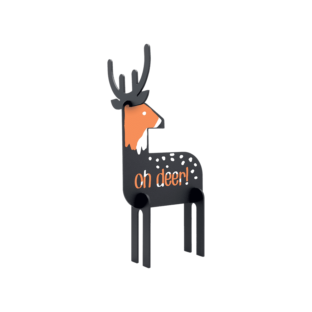 Securit® Tischkreidetafel 3D, "Hirsch" zum Selbstaufbauen, 31x15cm - Tischaufsteller / Tags - Speedjust Schweiz