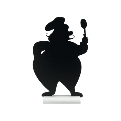 Securit®, Tischkreidetafel Aufsteller mit Aluminiumfuss, "Chefkoch" Form - Silhouette, 22x35cm - Tischaufsteller / Tags - Speedjust Schweiz