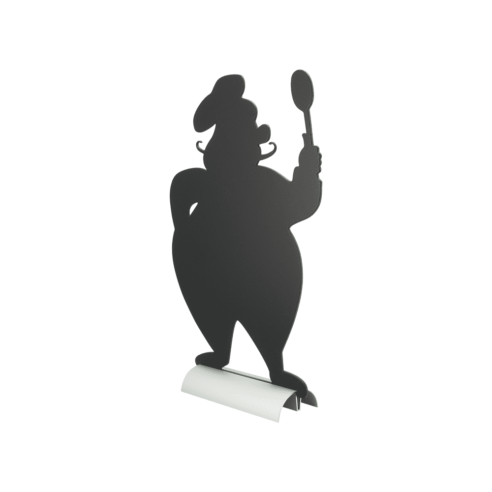 Securit®, Tischkreidetafel Aufsteller mit Aluminiumfuss, "Chefkoch" Form - Silhouette, 22x35cm - Tischaufsteller / Tags - Speedjust Schweiz