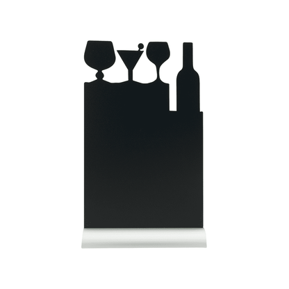 Securit®, Tischkreidetafel Aufsteller mit Aluminiumfuss, "Cocktail" Form - Silhouette, 21x35cm - Tischaufsteller / Tags - Speedjust Schweiz
