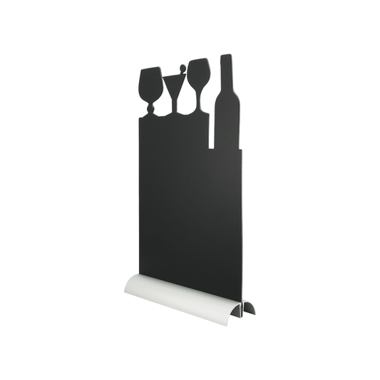 Securit®, Tischkreidetafel Aufsteller mit Aluminiumfuss, "Cocktail" Form - Silhouette, 21x35cm - Tischaufsteller / Tags - Speedjust Schweiz