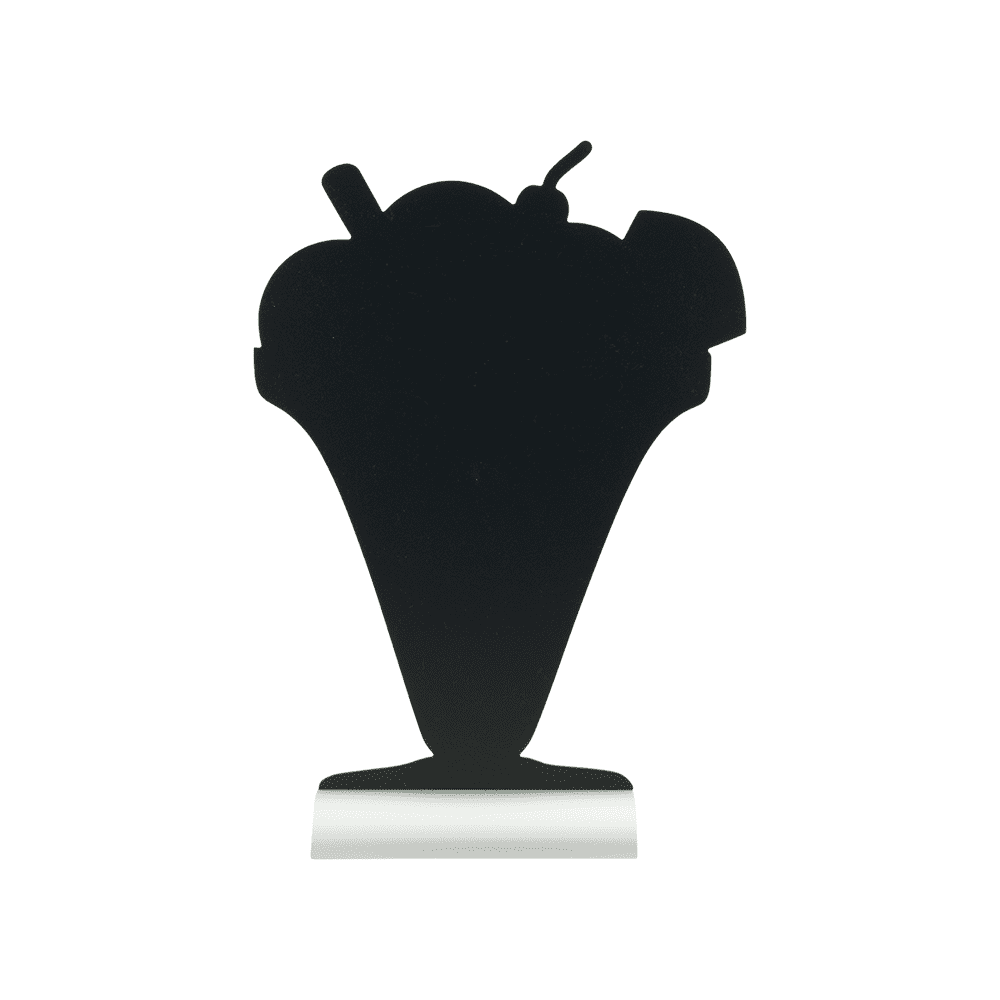 Securit®, Tischkreidetafel Aufsteller mit Aluminiumfuss, "Glacé" Form - Silhouette, 23x34cm - Tischaufsteller / Tags - Speedjust Schweiz