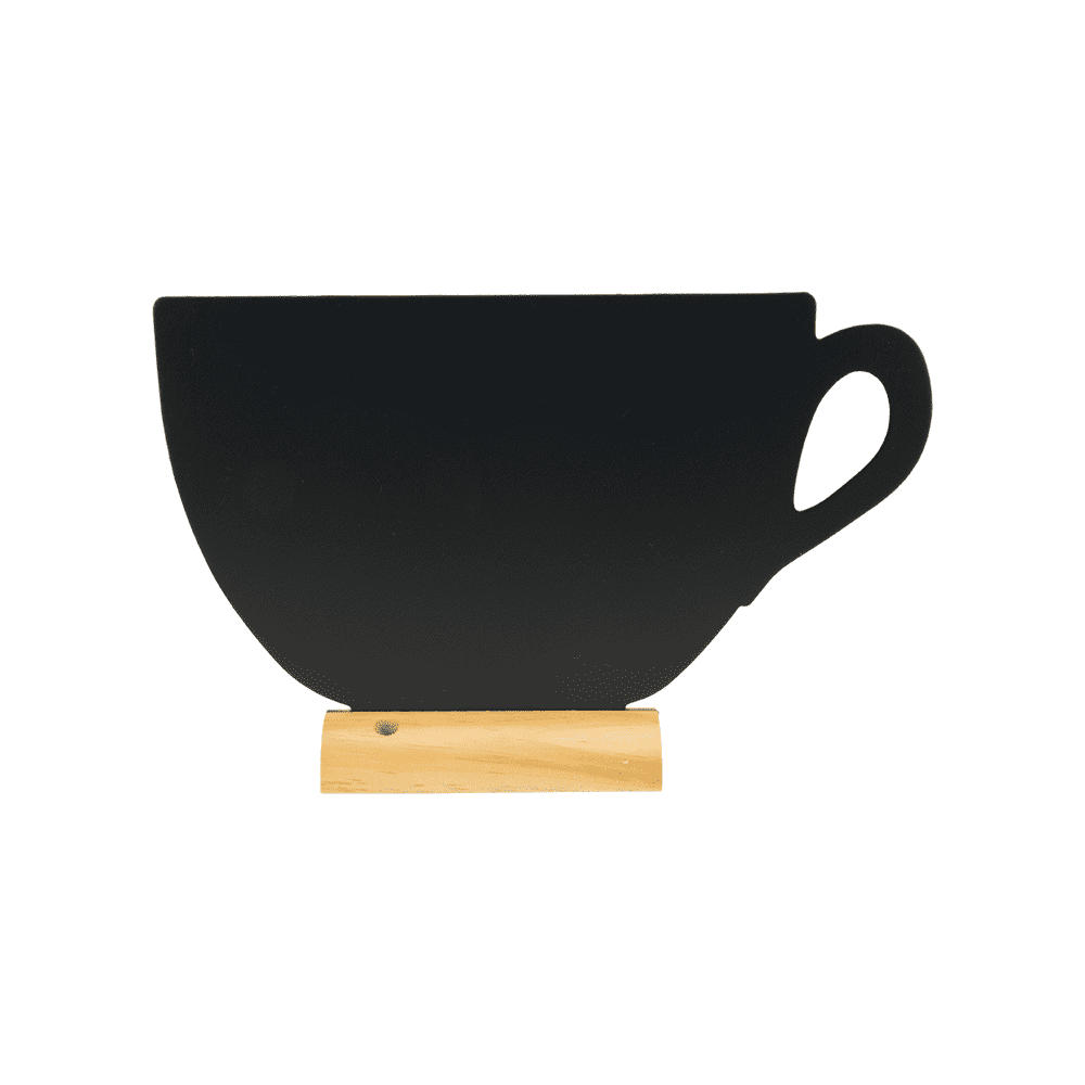 Securit® Tischkreidetafel „Kaffeetasse“ Aufsteller 34×21 cm mit Holzfuss - Tischaufsteller / Tags - Speedjust Schweiz