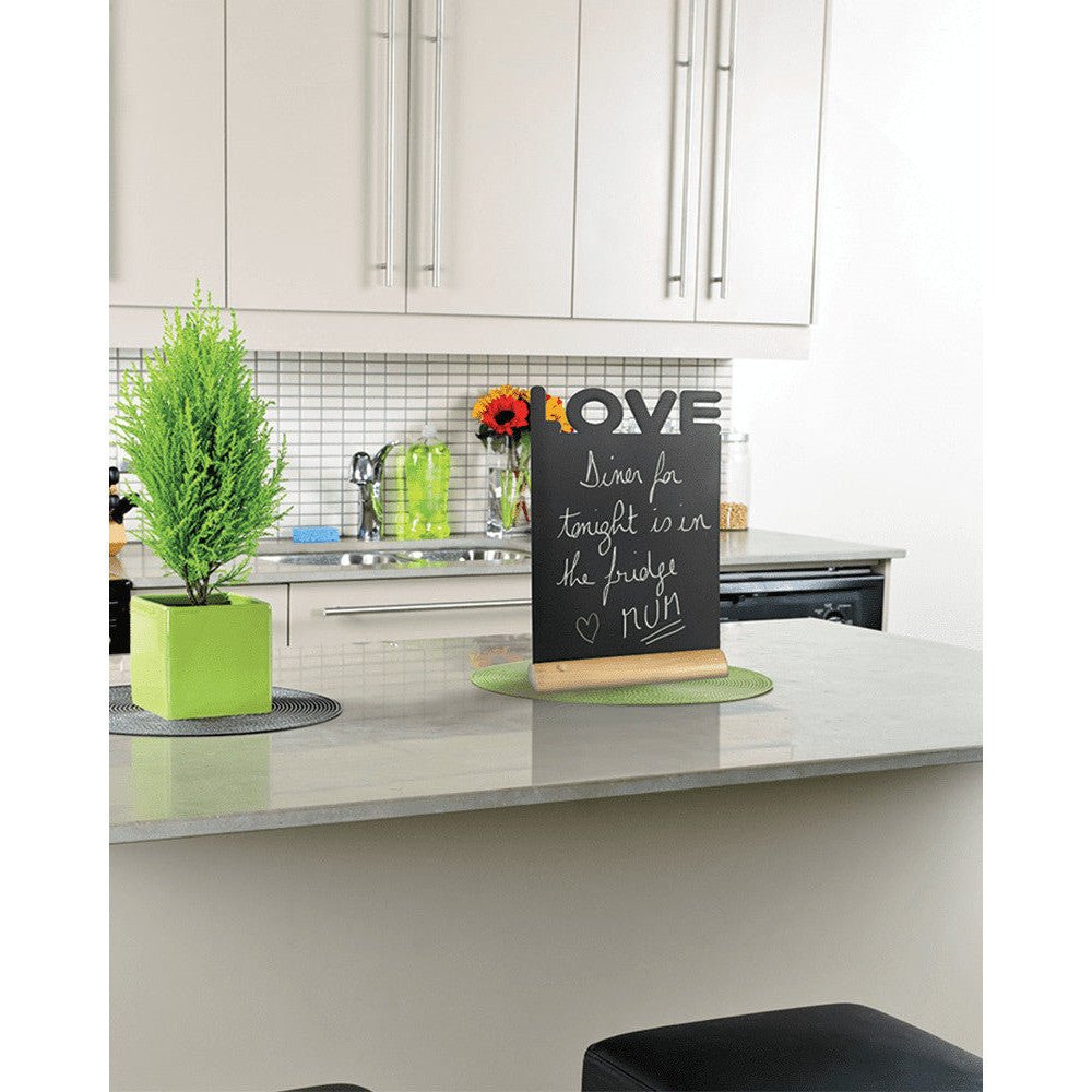 Securit® Tischkreidetafel „LOVE“ Aufsteller 21×35 cm mit Holzfuss - Tischaufsteller / Tags - Speedjust Schweiz
