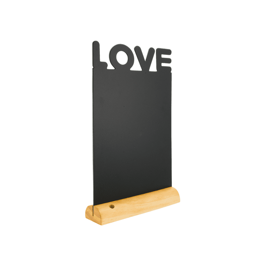 Securit® Tischkreidetafel „LOVE“ Aufsteller 21×35 cm mit Holzfuss - Tischaufsteller / Tags - Speedjust Schweiz