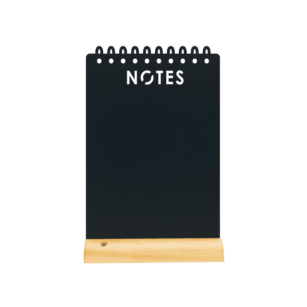 Securit® Tischkreidetafel „Notes“ Aufsteller 21×34 cm mit Holzfuss - Tischaufsteller / Tags - Speedjust Schweiz