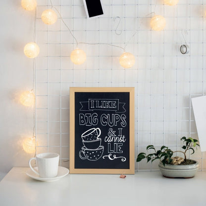 Securit® Wandkreidetafel Budget – Holzrahmen Hellbraun, 30x40cm - Wandtafel - Speedjust Schweiz
