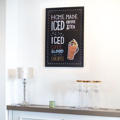 Securit® Wandkreidetafel Budget – Holzrahmen Schwarz, 40x60cm - Wandtafel - Speedjust Schweiz
