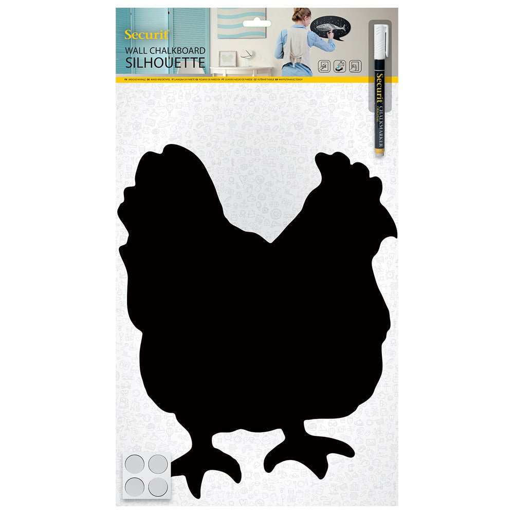 Securit® Wandkreidetafel Silhouette Chicken, 37x27cm - Wandtafel - Speedjust Schweiz