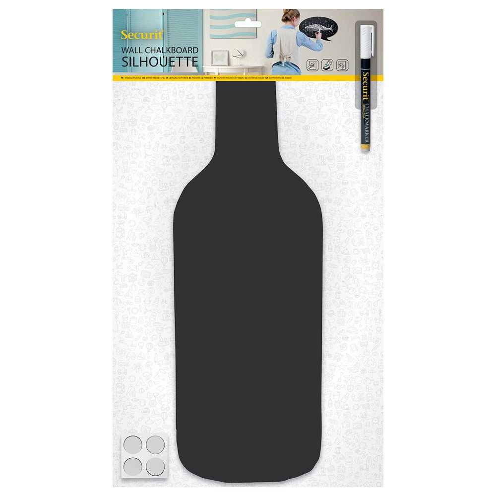 Securit® Wandkreidetafel Silhouette Flasche, 20x50cm - Wandtafel - Speedjust Schweiz