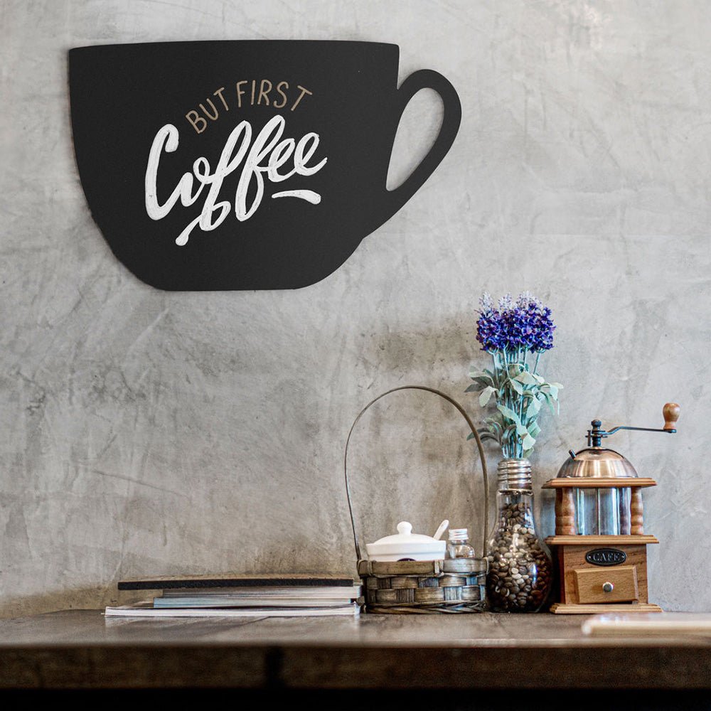 Securit® Wandkreidetafel Silhouette Kaffeetasse, 49x25cm - Wandtafel - Speedjust Schweiz