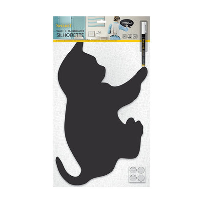 Securit® Wandkreidetafel Silhouette Katze, 48x29cm - Wandtafel - Speedjust Schweiz
