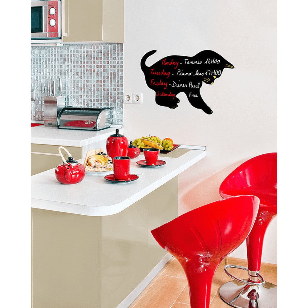 Securit® Wandkreidetafel Silhouette Katze, 48x29cm - Wandtafel - Speedjust Schweiz