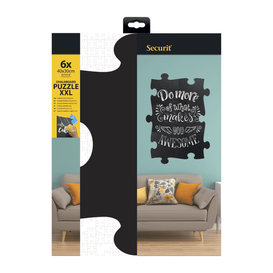 Securit® Wandkreidetafel Silhouette Puzzle, 6er - Set, 40x30cm - Wandtafel - Speedjust Schweiz