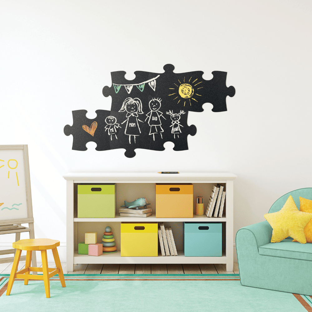 Securit® Wandkreidetafel Silhouette Puzzle, 6er - Set, 40x30cm - Wandtafel - Speedjust Schweiz