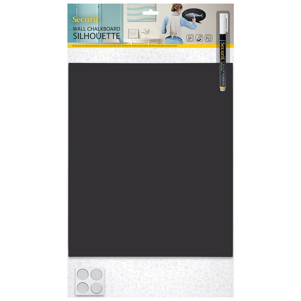 Securit® Wandkreidetafel Silhouette Rechteck, 30x35cm - Wandtafel - Speedjust Schweiz