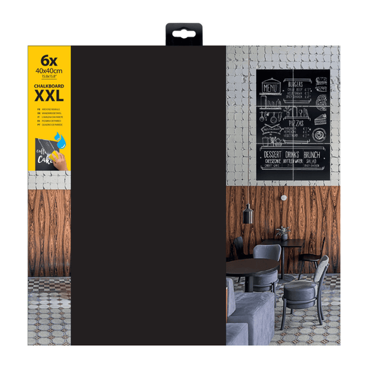 Securit® Wandkreidetafel Silhouette Square, 6er - Set, 40x40cm - Wandtafel - Speedjust Schweiz