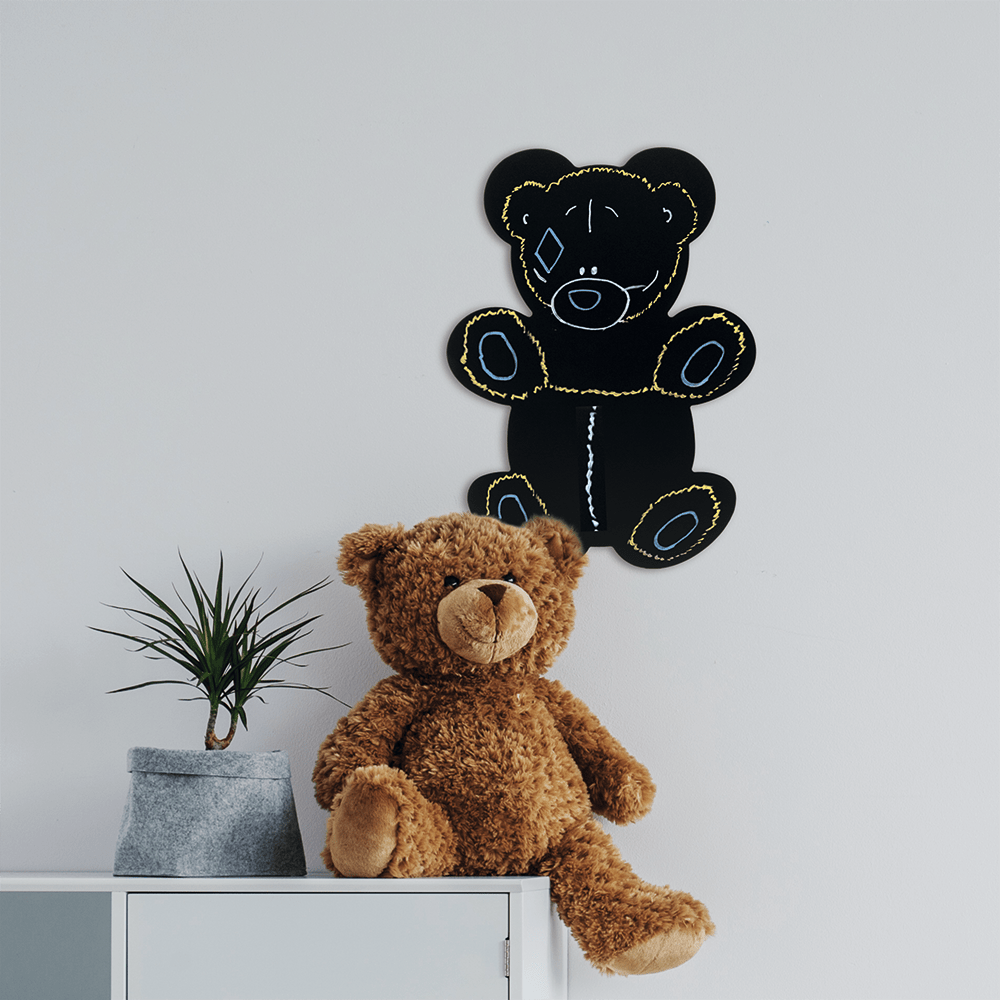 Securit® Wandkreidetafel Silhouette Teddybär, 30x40cm - Wandtafel - Speedjust Schweiz