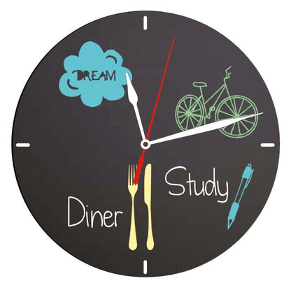 Securit® Wandkreidetafel Silhouette Uhr, 27x27cm - Wandtafel - Speedjust Schweiz