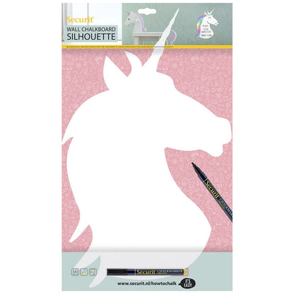 Securit® Wandkreidetafel Silhouette, Unicorn Weiss, 30x49cm - Wandtafel - Speedjust Schweiz