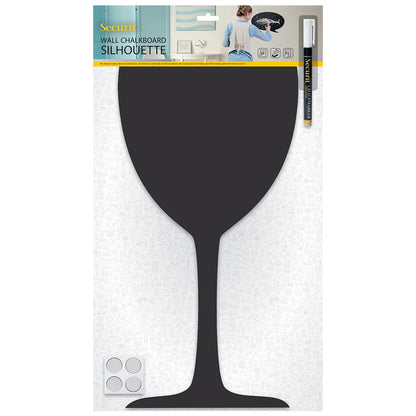 Securit® Wandkreidetafel Silhouette Weinglas, 29x45cm - Wandtafel - Speedjust Schweiz