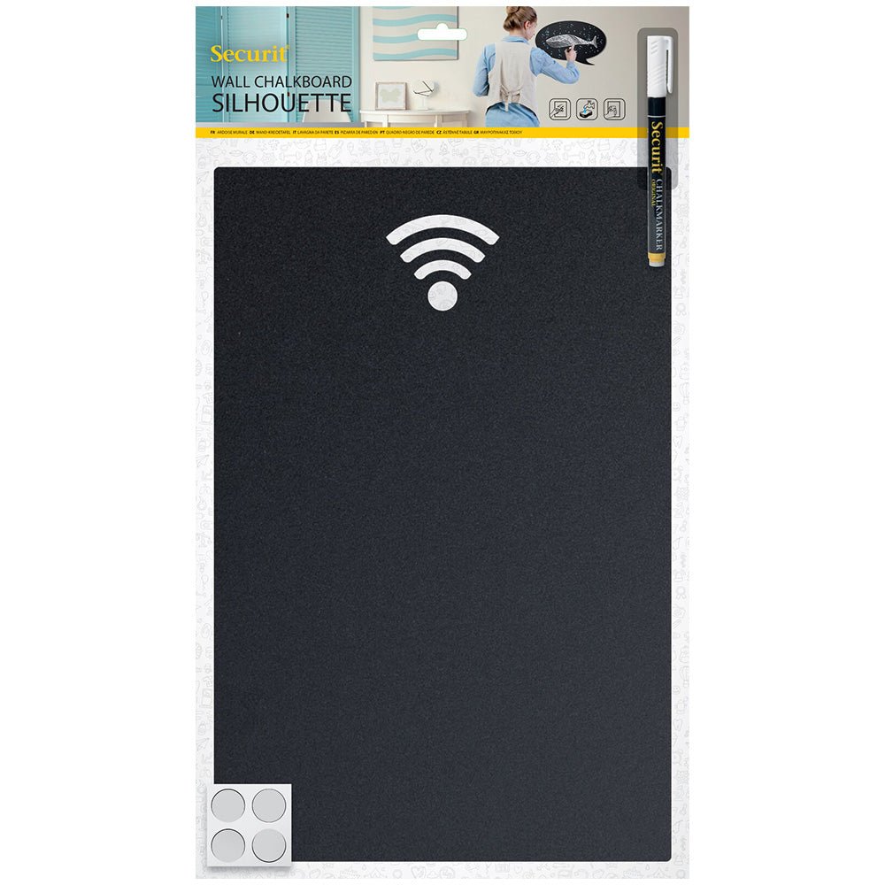 Securit® Wandkreidetafel Silhouette WiFi, 25x38cm - Wandtafel - Speedjust Schweiz
