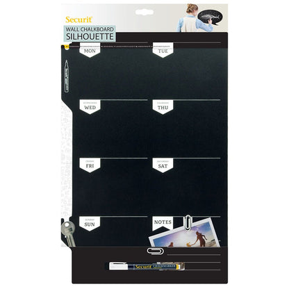 Securit® Wandkreidetafel Silhouette Wochenplaner, 30x50cm - Wandtafel - Speedjust Schweiz