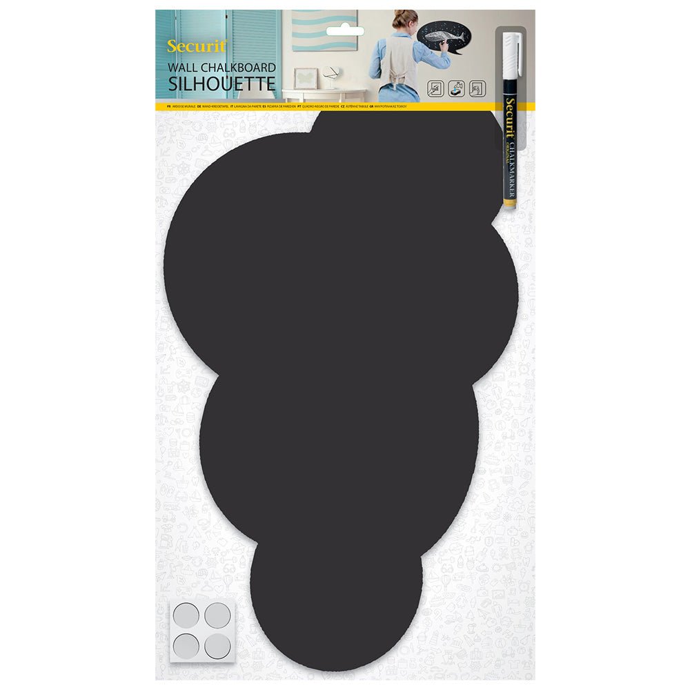 Securit® Wandkreidetafel Silhouette Wolke, 49x30cm - Wandtafel - Speedjust Schweiz