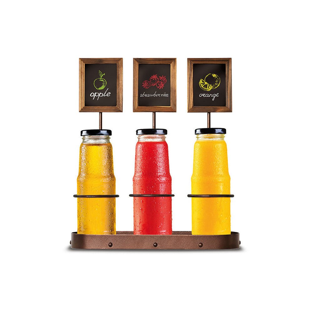 Securit® Weinflaschenhalter für drei Flaschen - Tischaufsteller / Tags - Speedjust Schweiz