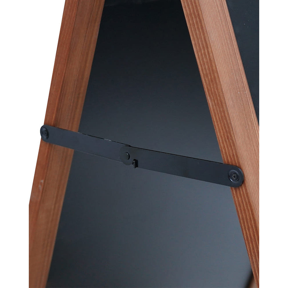 Holz Kundenstopper DIN A1 mit Topschild, Magnetisch, Dunkelbraun, Outdoor