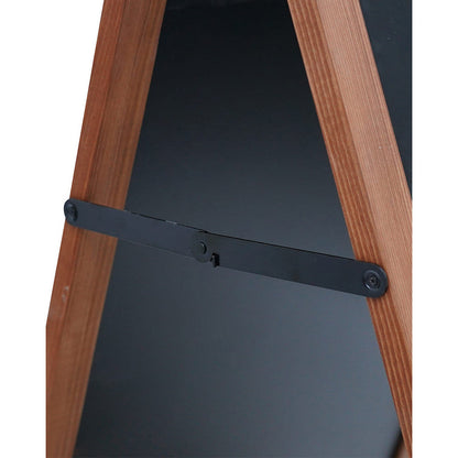 Holz Kundenstopper DIN A1 mit Topschild, Magnetisch, Dunkelbraun, Outdoor