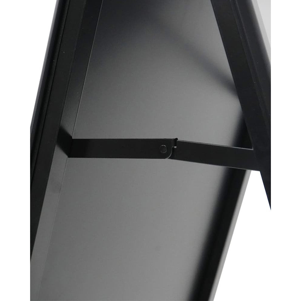 Kundenstopper Alu Classic mit Logoschild, DIN A1, Schwarz, Outdoor