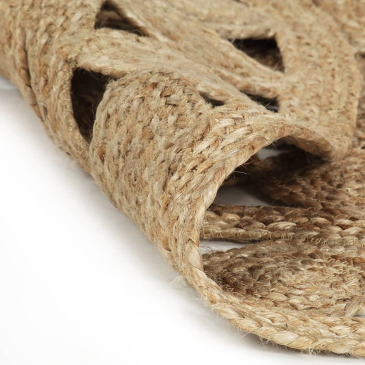 Teppich Handgefertigt Jute Geflochten 120 cm - Speedjust Schweiz