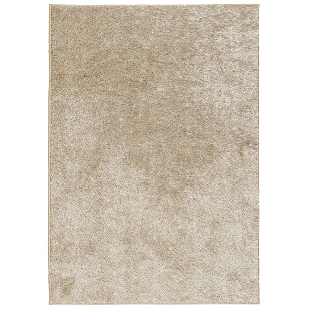 Teppich ISTAN Hochflor Glänzend Beige 140x200 cm - Speedjust Schweiz